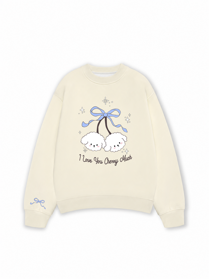 Áo Sweater Nỉ Hai Da Daily Cuties I Love You Cherry Much