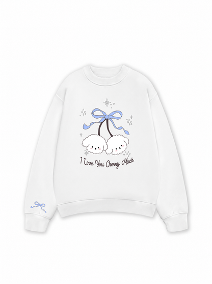 Áo Sweater Nỉ Hai Da Daily Cuties I Love You Cherry Much