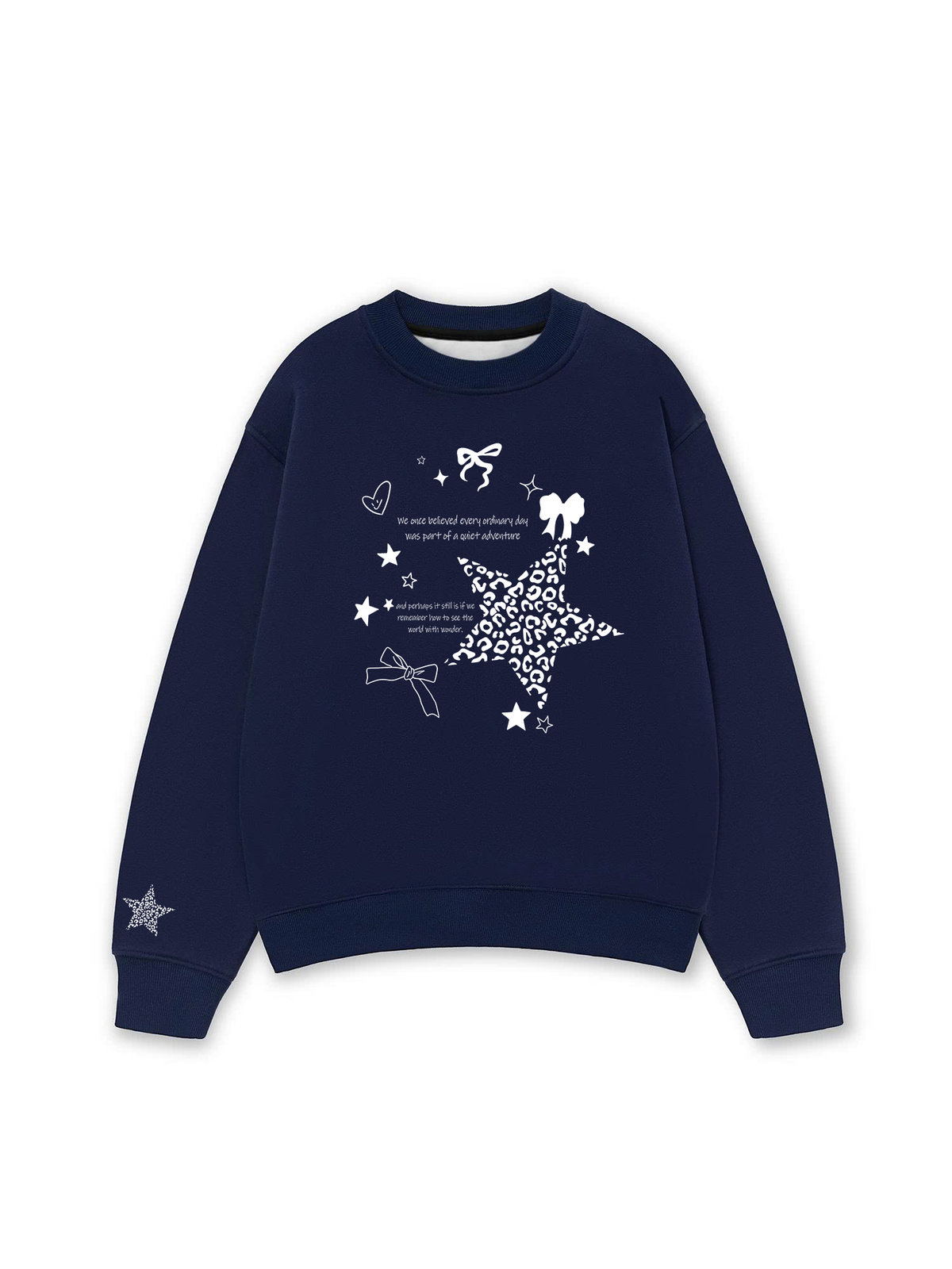 Áo Sweater Nỉ Hai Da Daily Cuties Leopard Star