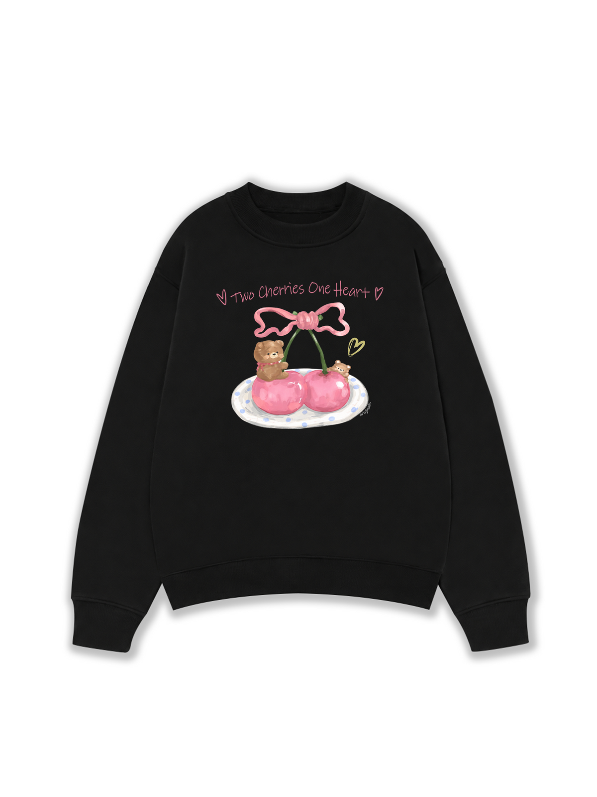 Áo Sweater Nỉ Hai Da Daily Cuties Two Cherries One Heart