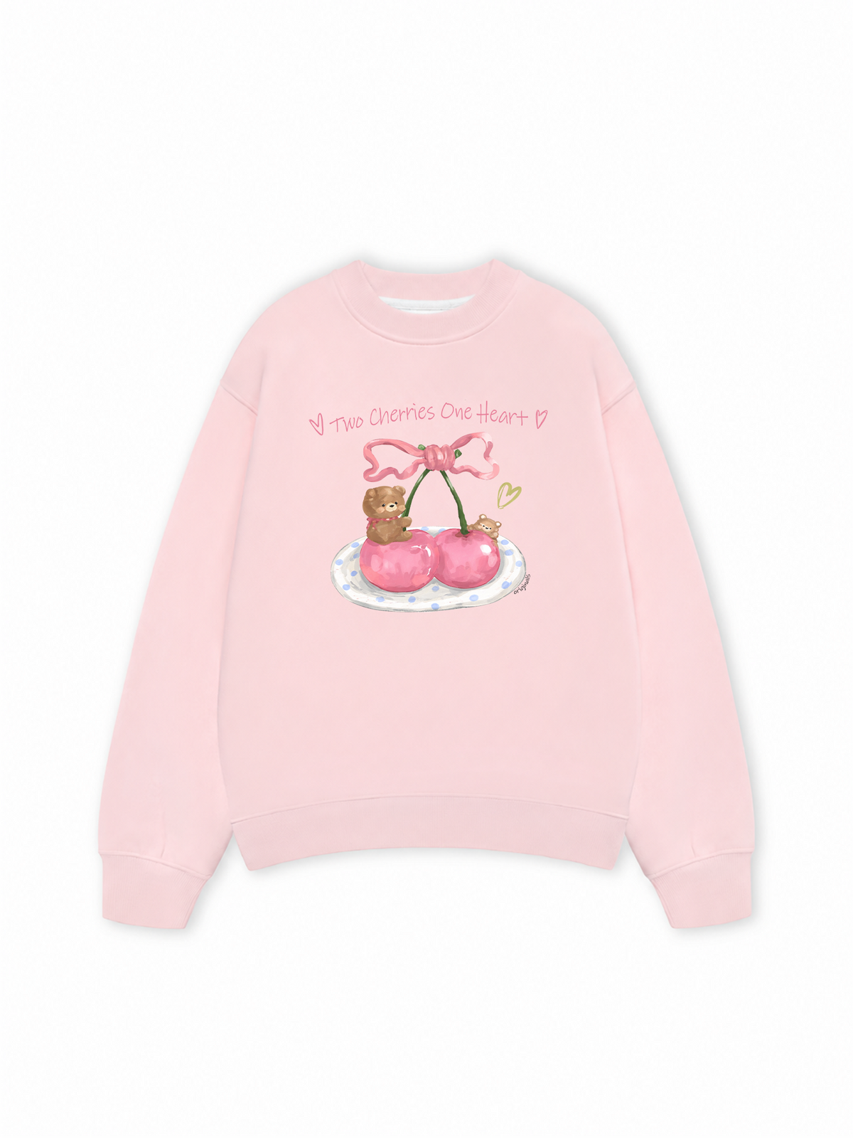 Áo Sweater Nỉ Hai Da Daily Cuties Two Cherries One Heart