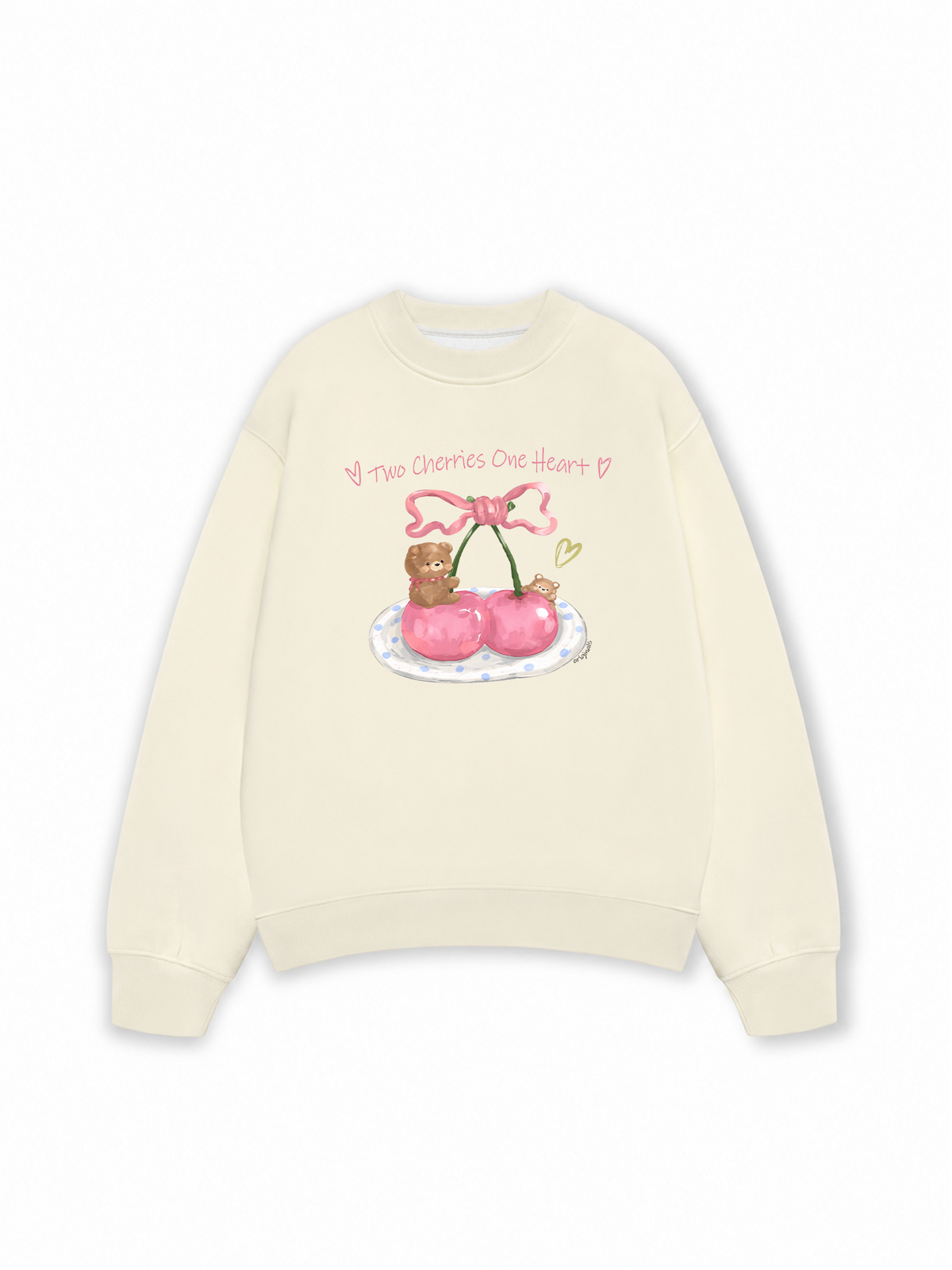 Áo Sweater Nỉ Hai Da Daily Cuties Two Cherries One Heart