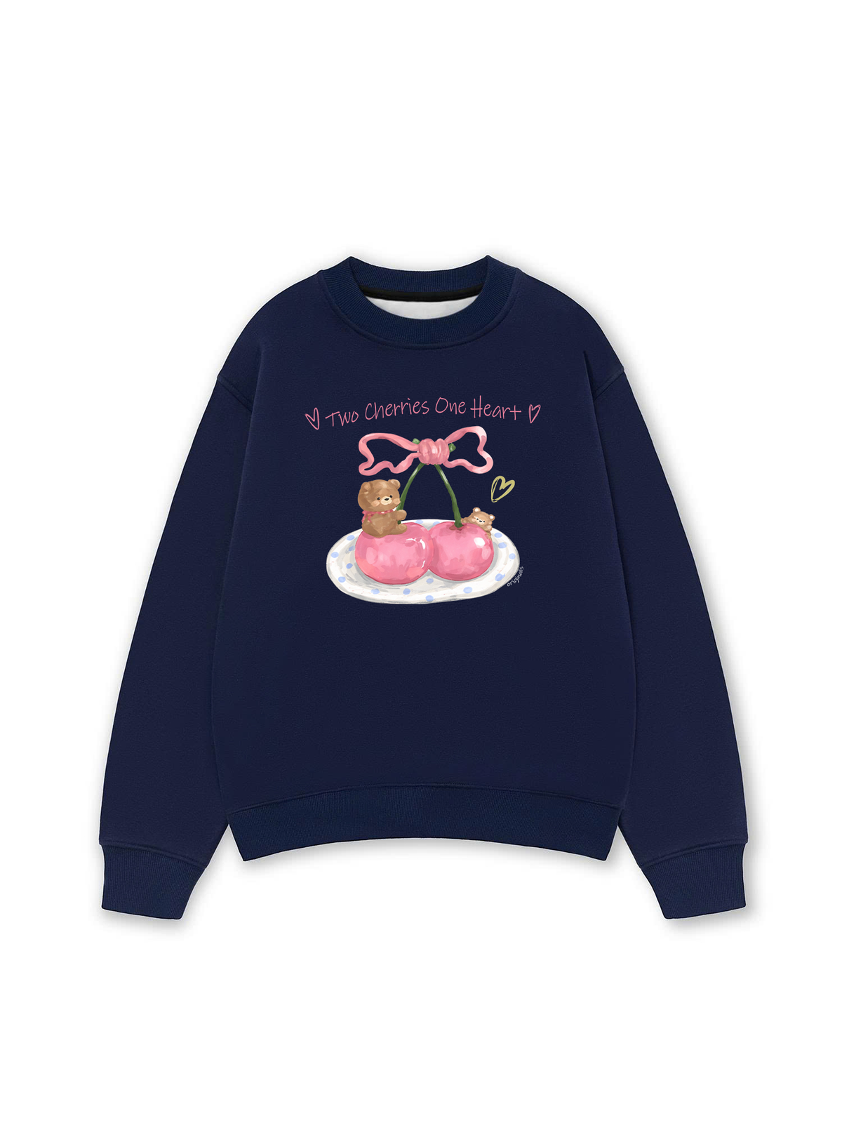 Áo Sweater Nỉ Hai Da Daily Cuties Two Cherries One Heart