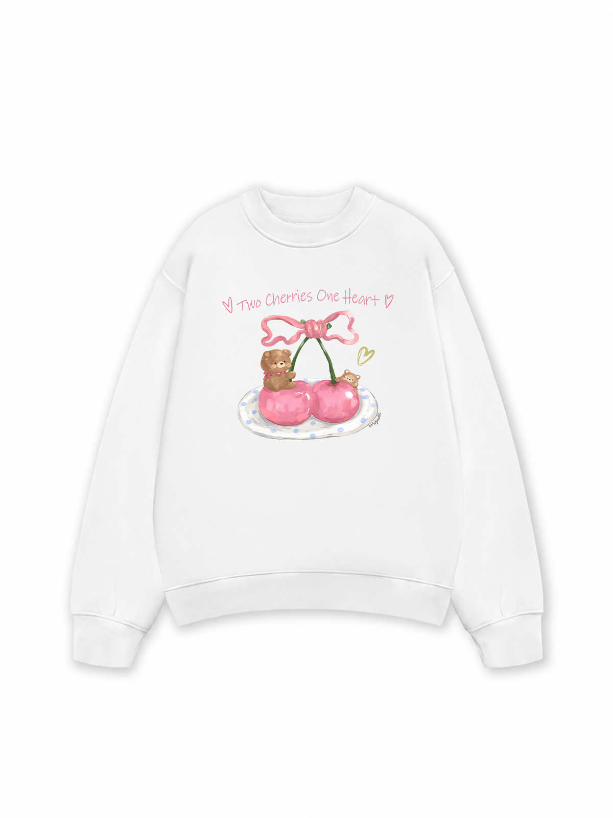 Áo Sweater Nỉ Hai Da Daily Cuties Two Cherries One Heart