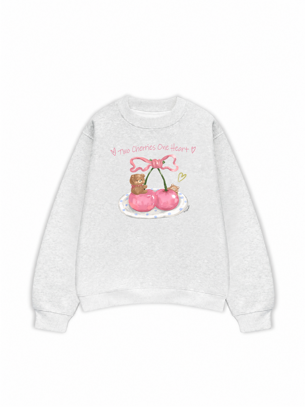 Áo Sweater Nỉ Hai Da Daily Cuties Two Cherries One Heart