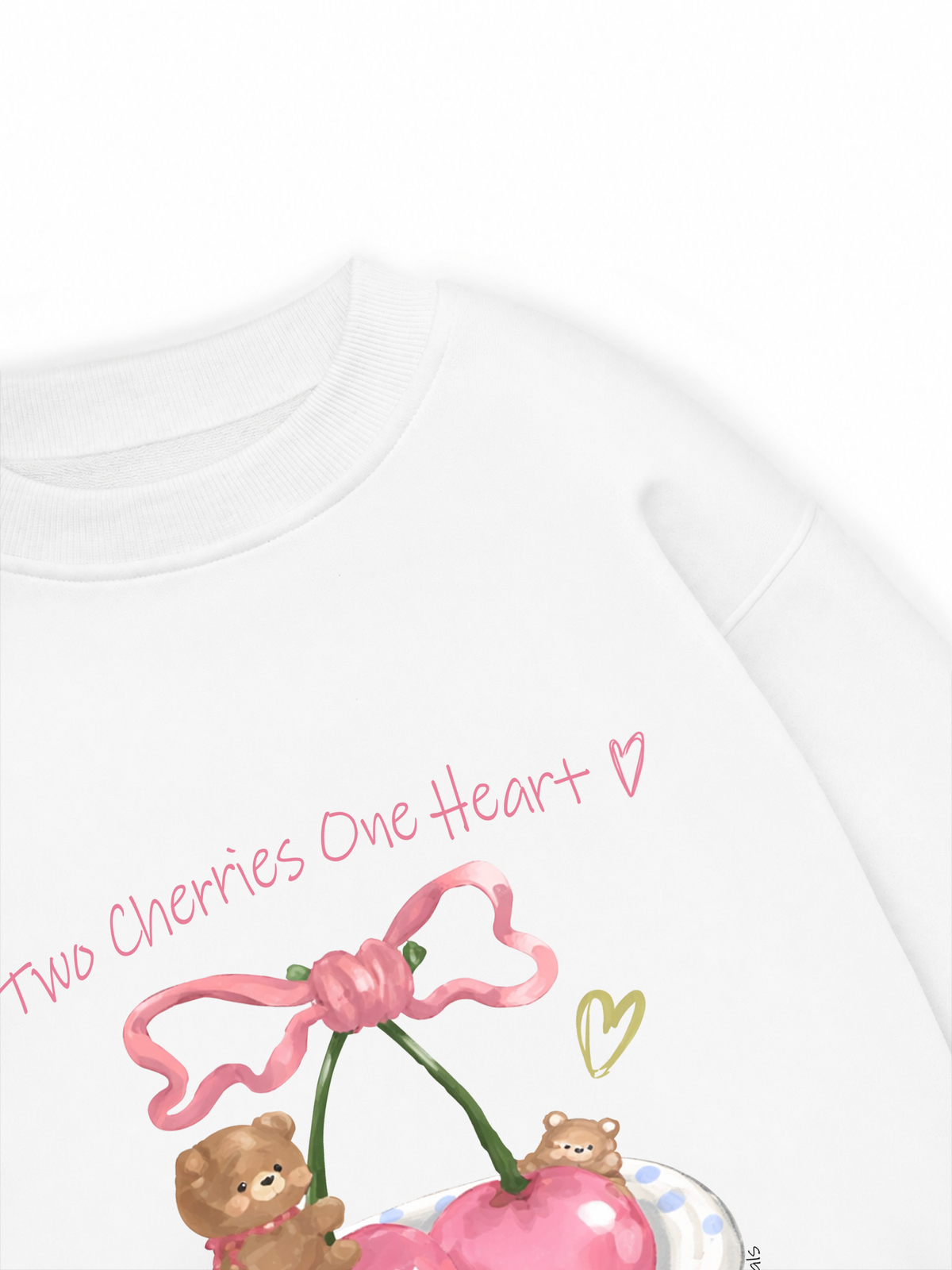 Áo Sweater Nỉ Hai Da Daily Cuties Two Cherries One Heart