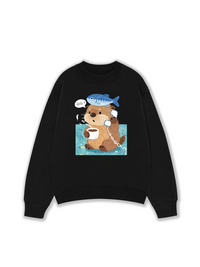 Áo Sweater Nỉ Hai Da Daily Cuties Otter Answer The Phone