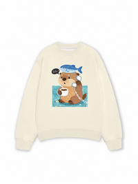 Áo Sweater Nỉ Hai Da Daily Cuties Otter Answer The Phone