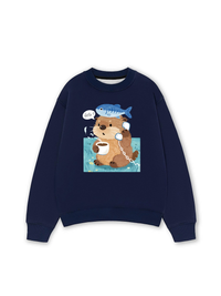 Áo Sweater Nỉ Hai Da Daily Cuties Otter Answer The Phone