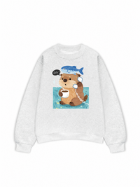 Áo Sweater Nỉ Hai Da Daily Cuties Otter Answer The Phone