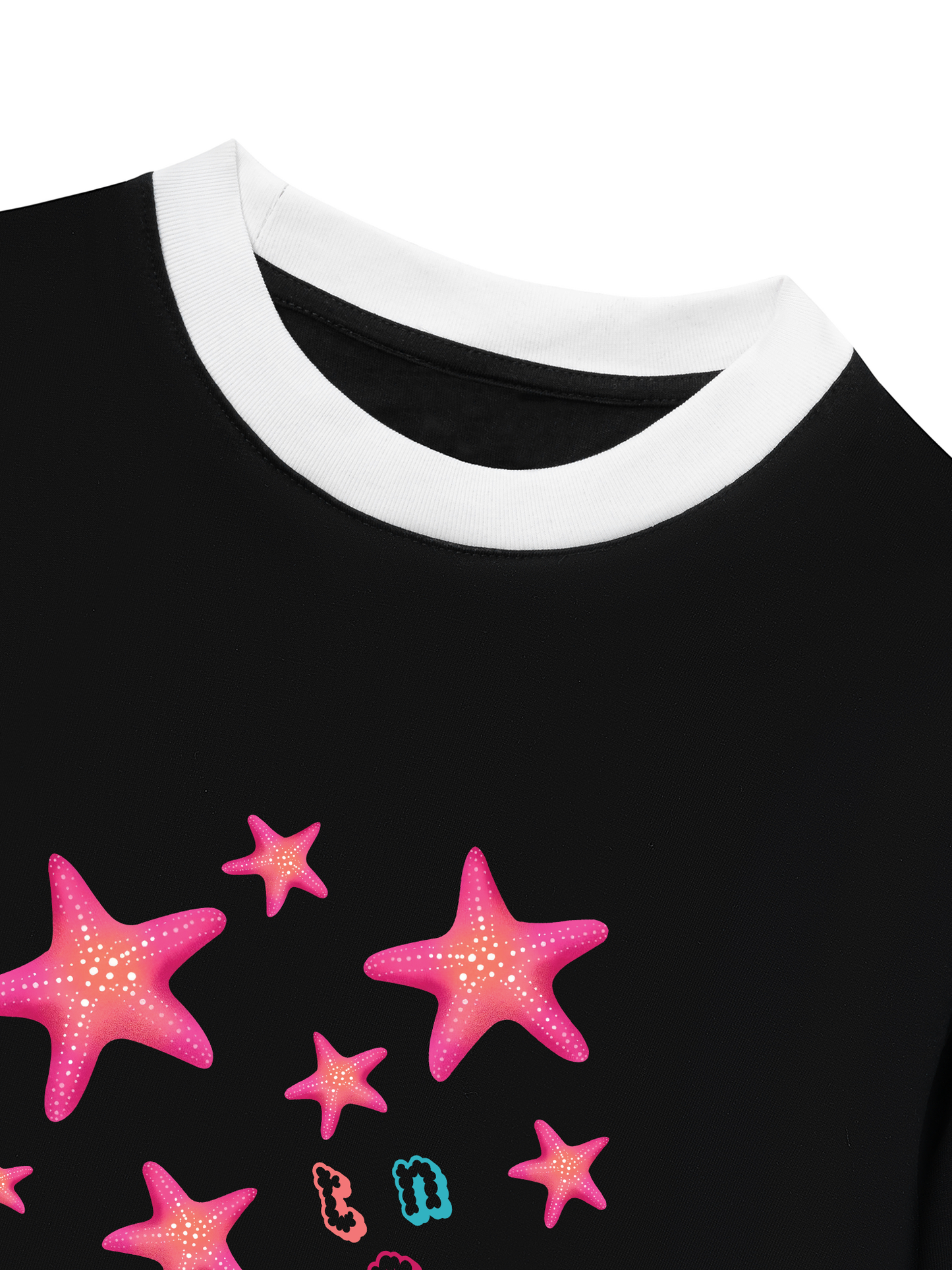 Áo Thun Ringer Relaxed Fit Summer Vibes Pink Starfish