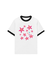 Áo Thun Ringer Relaxed Fit Summer Vibes Pink Starfish