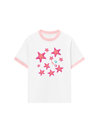 Áo Thun Ringer Relaxed Fit Summer Vibes Pink Starfish