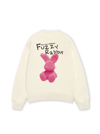 Áo Sweater Nỉ Hai Da Doodle Fuzzy Rabbit
