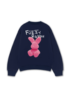 Áo Sweater Nỉ Hai Da Doodle Fuzzy Rabbit