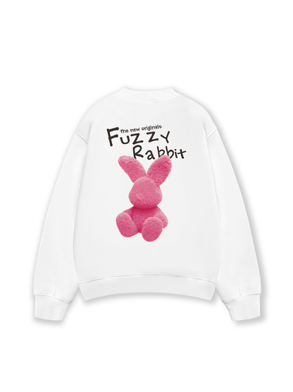 Áo Sweater Nỉ Hai Da Doodle Fuzzy Rabbit