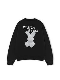 Áo Sweater Nỉ Hai Da Doodle Fuzzy Rabbit