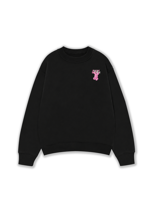 Áo Sweater Nỉ Hai Da Pink Fuzzy Font Rabbit