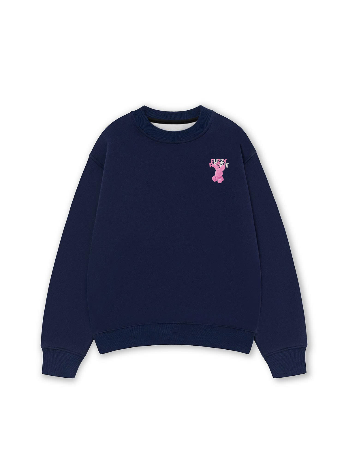 Áo Sweater Nỉ Hai Da Pink Fuzzy Font Rabbit