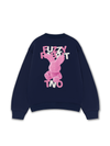Áo Sweater Nỉ Hai Da Pink Fuzzy Font Rabbit