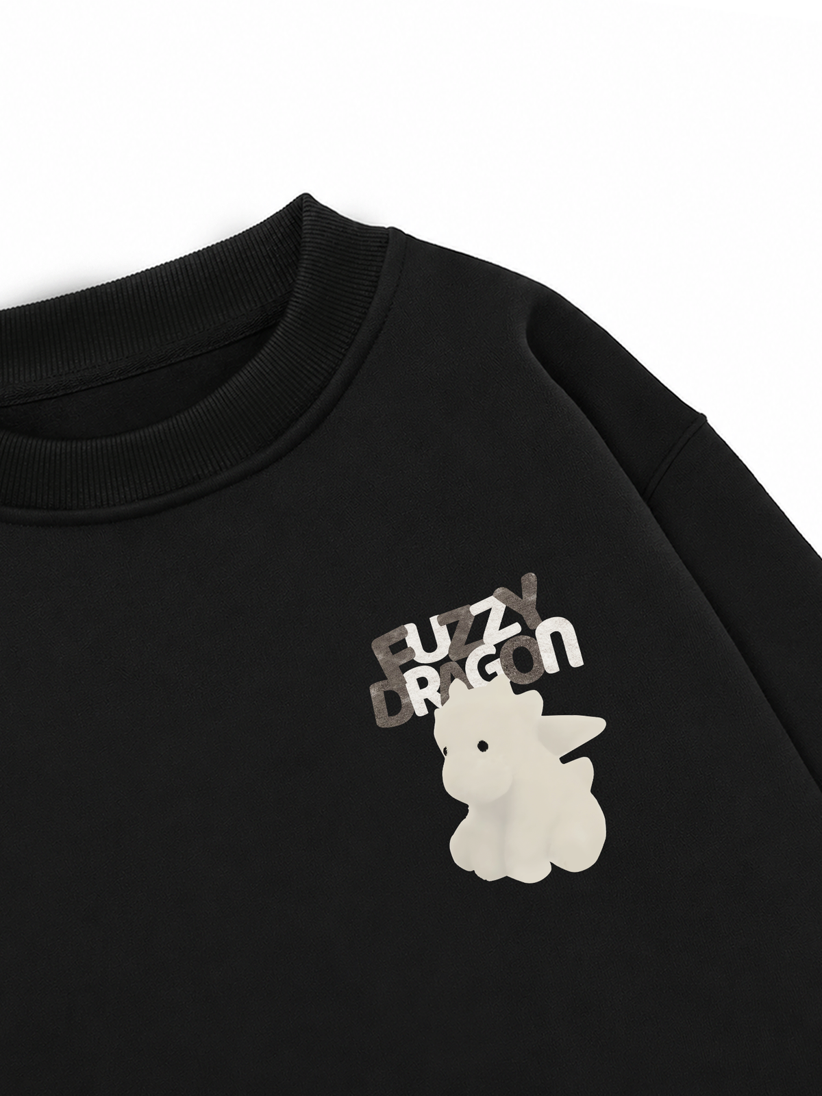 Áo Sweater Nỉ Hai Da Fuzzy Font Dragon