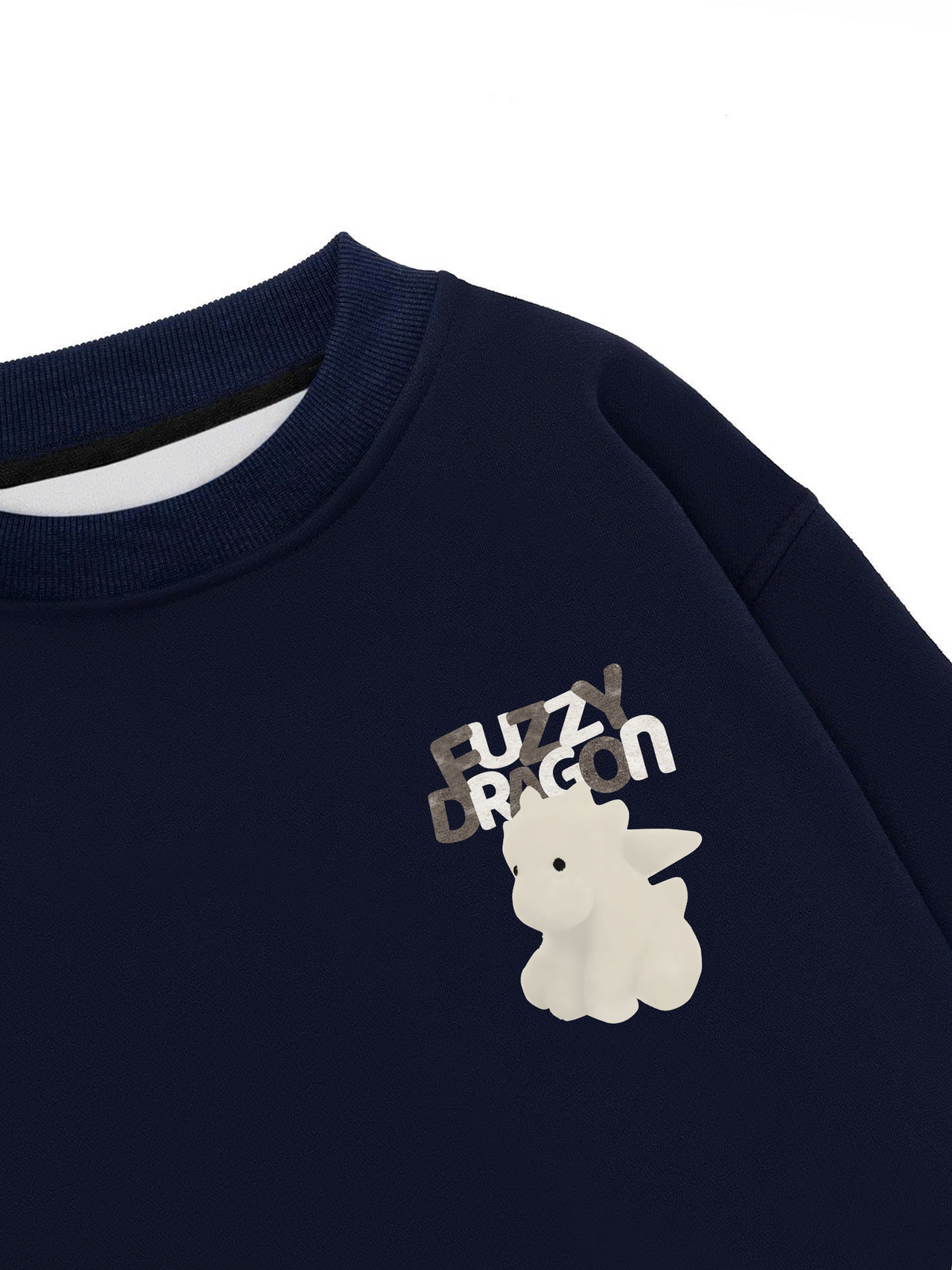 Áo Sweater Nỉ Hai Da Fuzzy Font Dragon