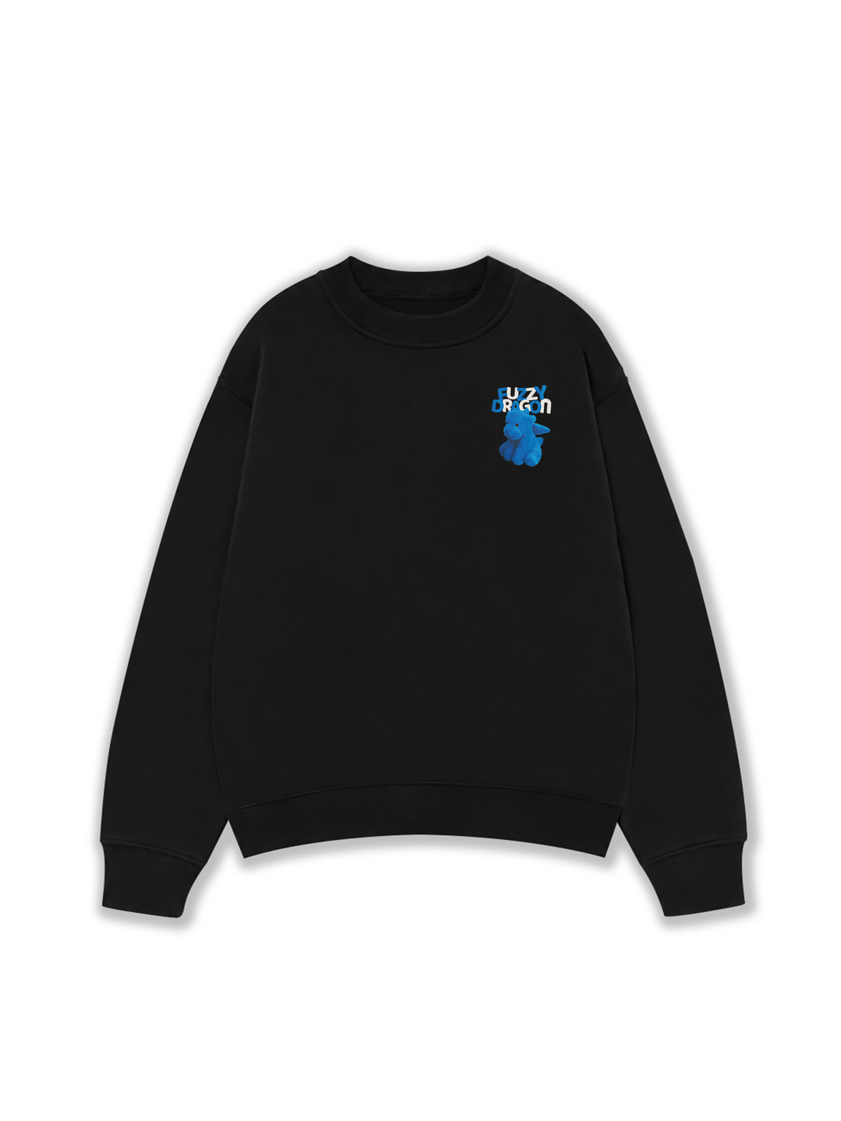 Áo Sweater Nỉ Hai Da Fuzzy Font Dragon Blue