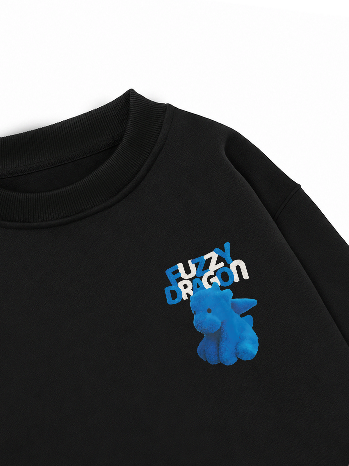 Áo Sweater Nỉ Hai Da Fuzzy Font Dragon Blue