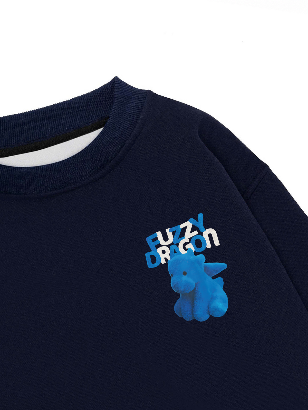 Áo Sweater Nỉ Hai Da Fuzzy Font Dragon Blue