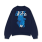 Áo Sweater Nỉ Hai Da Fuzzy Font Dragon Blue