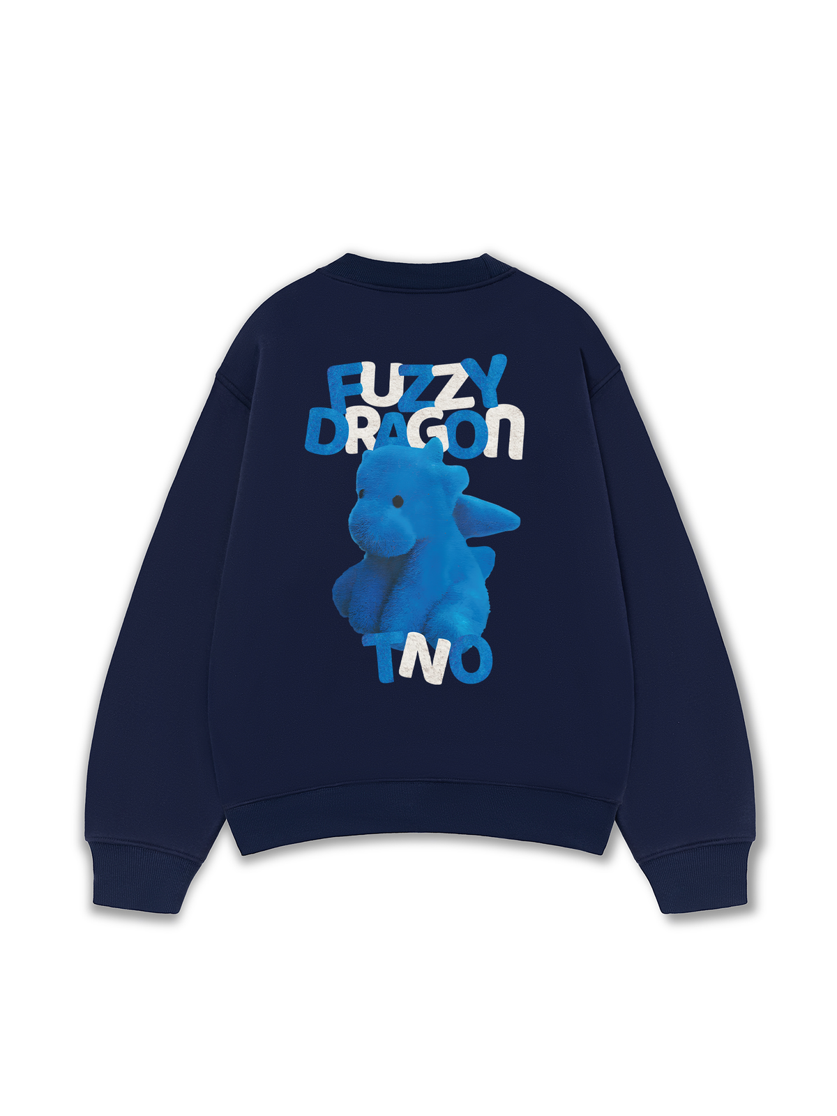 Áo Sweater Nỉ Hai Da Fuzzy Font Dragon Blue