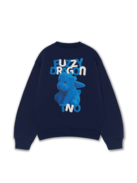 Áo Sweater Nỉ Hai Da Fuzzy Font Dragon Blue