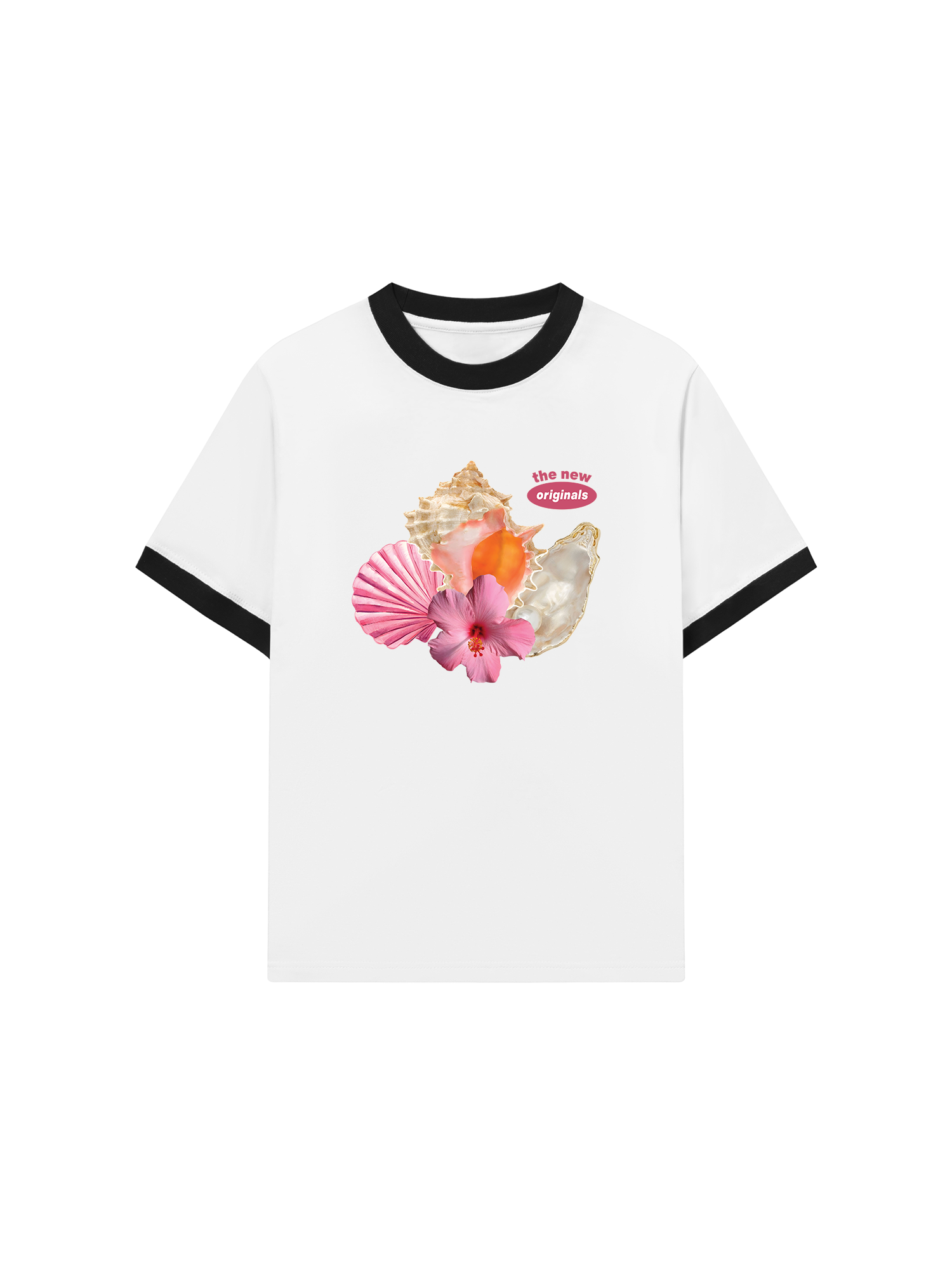 Áo Thun Ringer Relaxed Fit Summer Vibes Pink Endless Summer