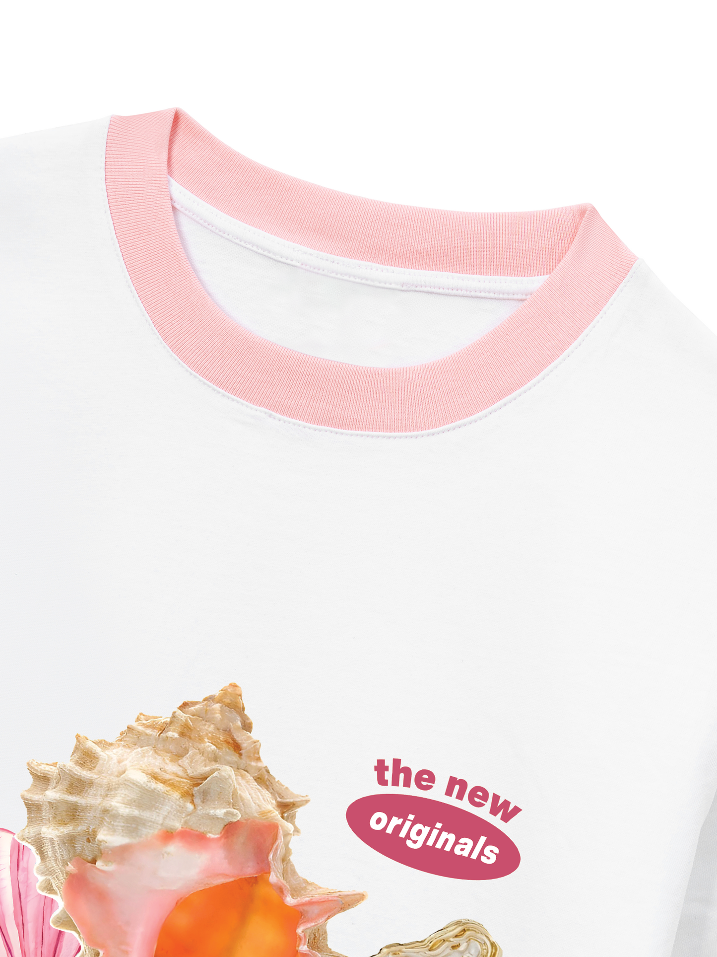 Áo Thun Ringer Relaxed Fit Summer Vibes Pink Endless Summer