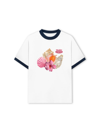 Áo Thun Ringer Relaxed Fit Summer Vibes Pink Endless Summer