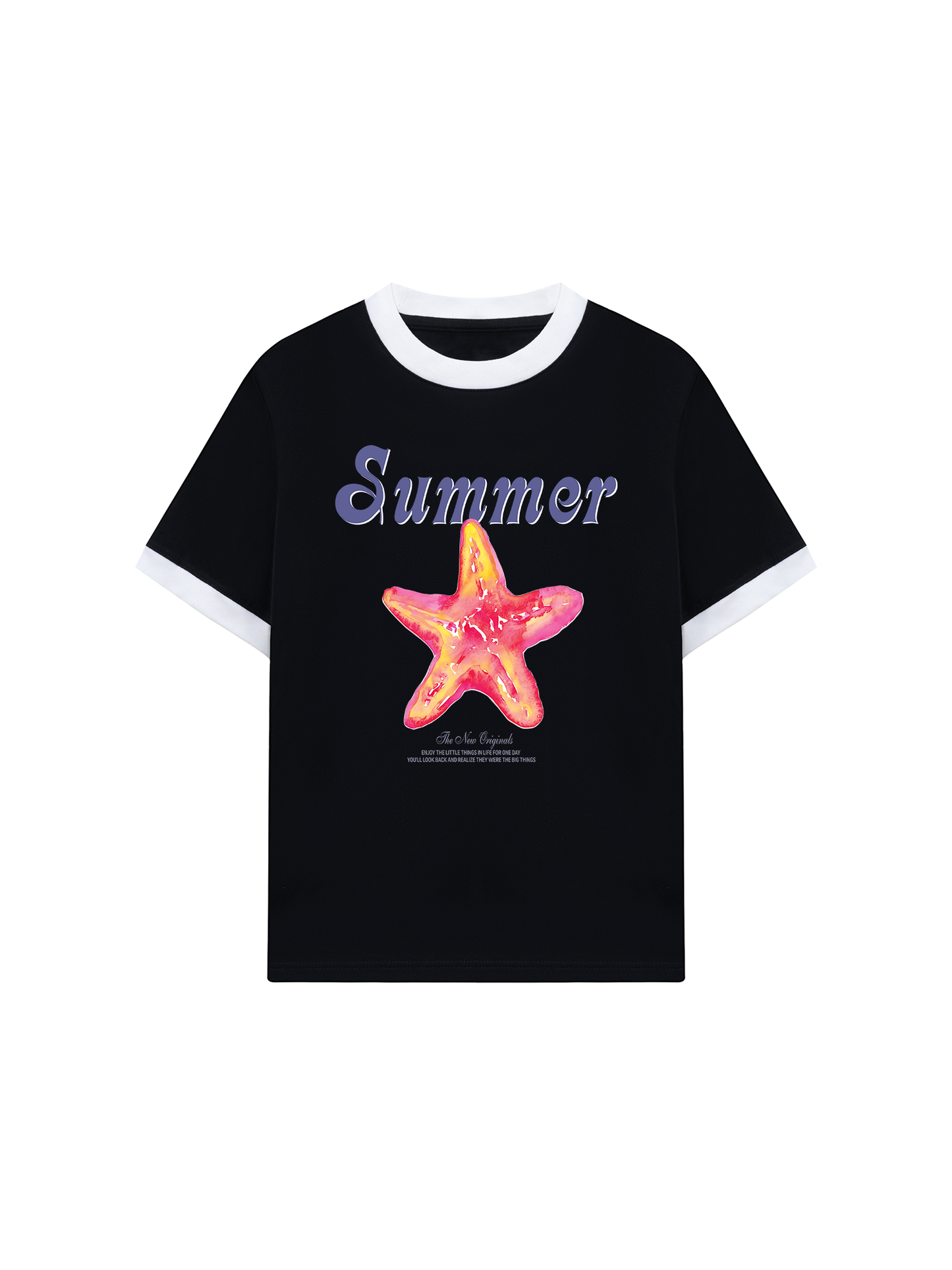 Áo Thun Ringer Relaxed Fit Summer Vibes Beach