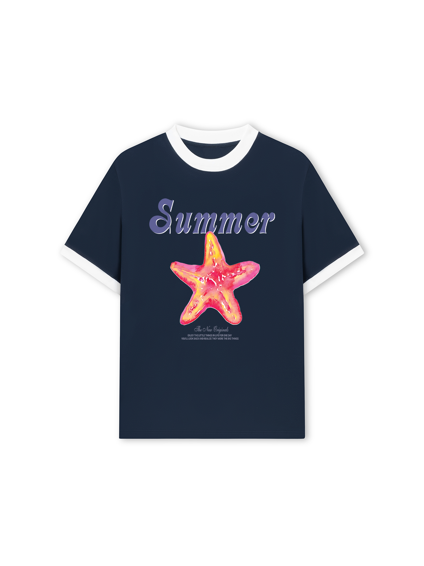Áo Thun Ringer Relaxed Fit Summer Vibes Beach