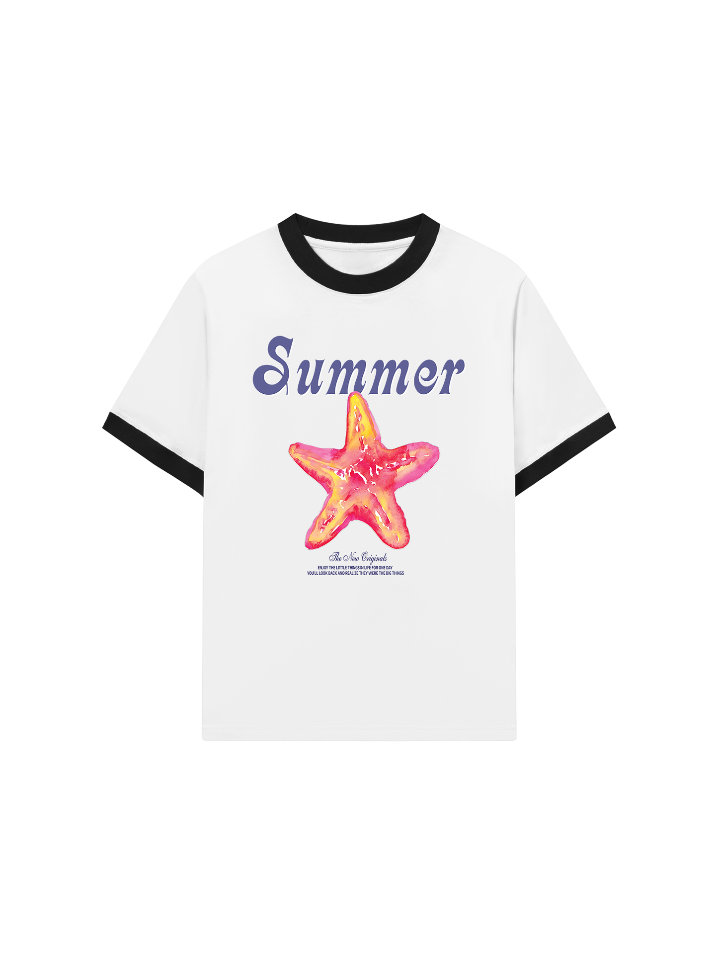 Áo Thun Ringer Relaxed Fit Summer Vibes Beach