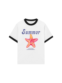 Áo Thun Ringer Relaxed Fit Summer Vibes Beach