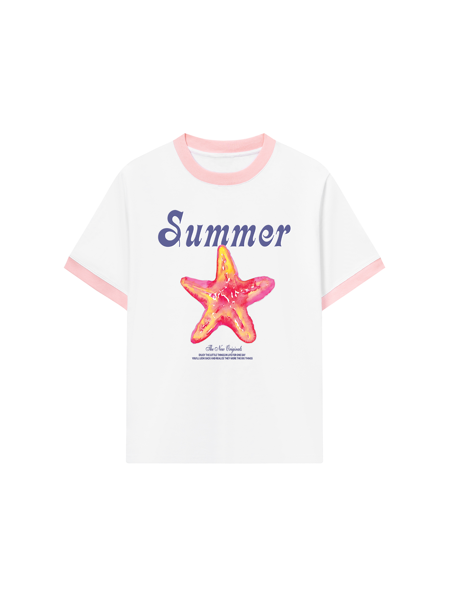 Áo Thun Ringer Relaxed Fit Summer Vibes Beach