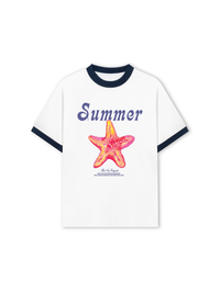 Áo Thun Ringer Relaxed Fit Summer Vibes Beach