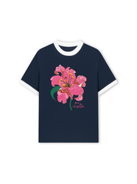 Áo Thun Ringer Relaxed Fit Summer Vibes Florist By Orginals