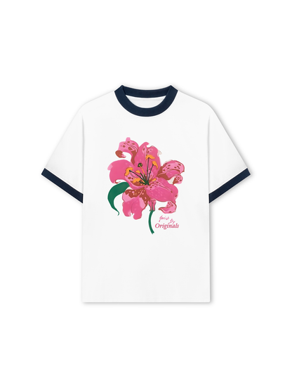 Áo Thun Ringer Relaxed Fit Summer Vibes Florist By Orginals