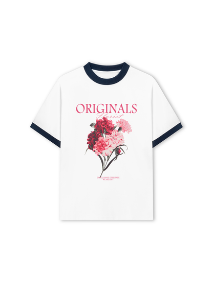 Áo Thun Ringer Relaxed Fit Summer Vibes Originals Florist