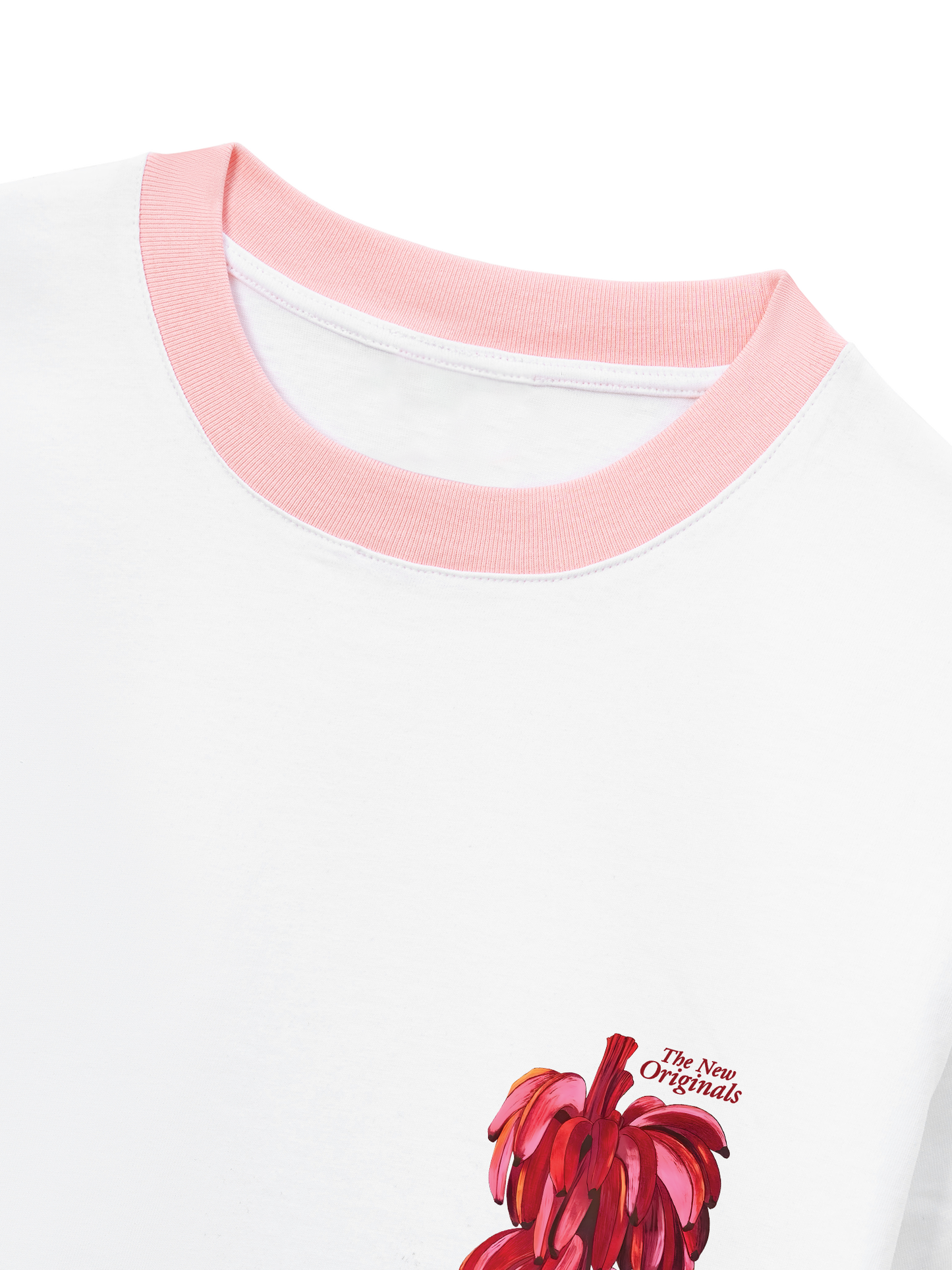 Áo Thun Ringer Relaxed Fit Summer Vibes Pink Banana