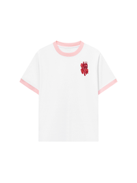 Áo Thun Ringer Relaxed Fit Summer Vibes Pink Banana