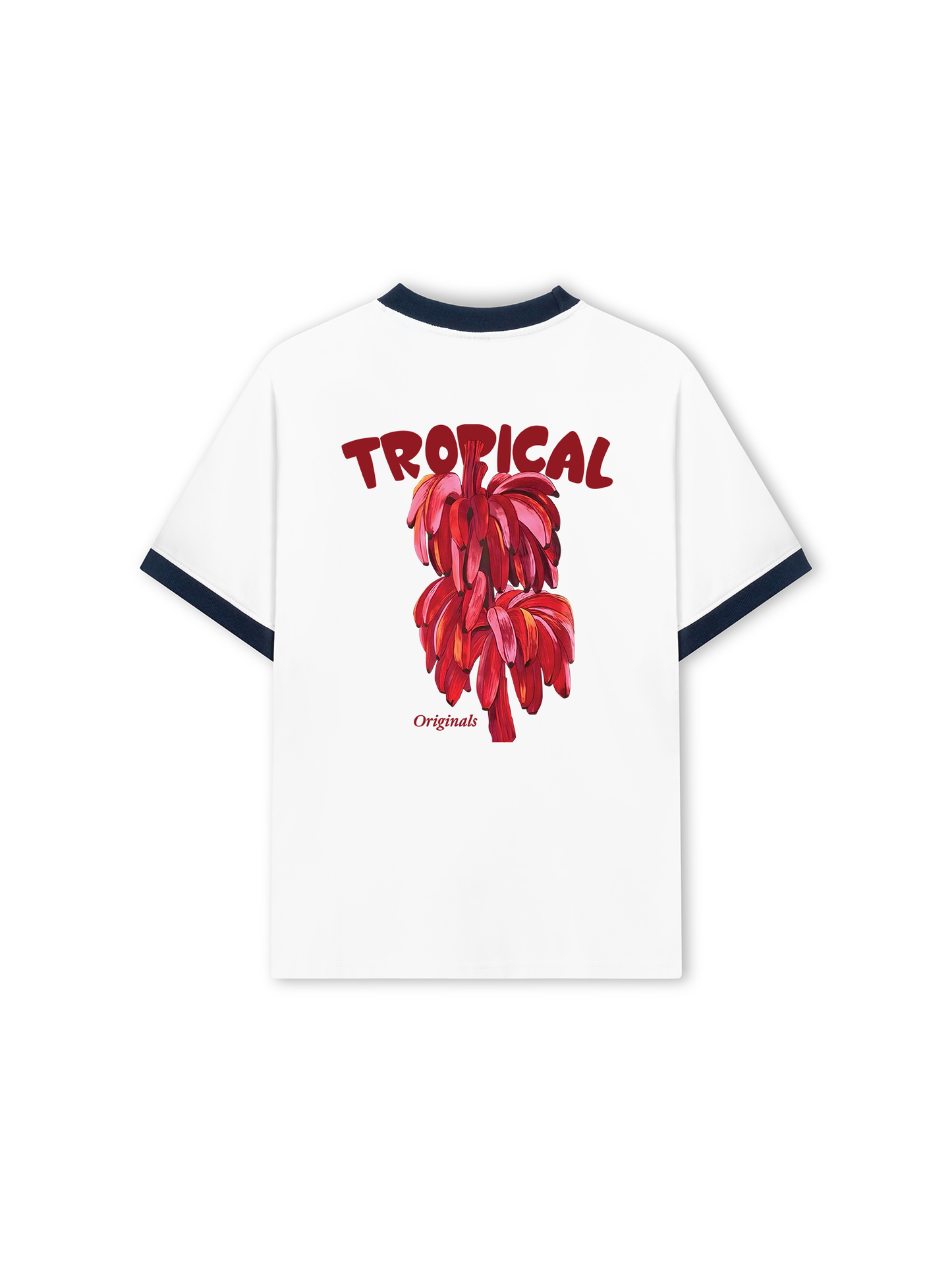 Áo Thun Ringer Relaxed Fit Summer Vibes Pink Banana