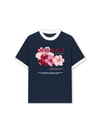 Áo Thun Ringer Relaxed Fit Summer Vibes Pink Floral