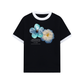 Áo Thun Ringer Relaxed Fit Summer Vibes Souble Blue Flower