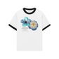 Áo Thun Ringer Relaxed Fit Summer Vibes Souble Blue Flower
